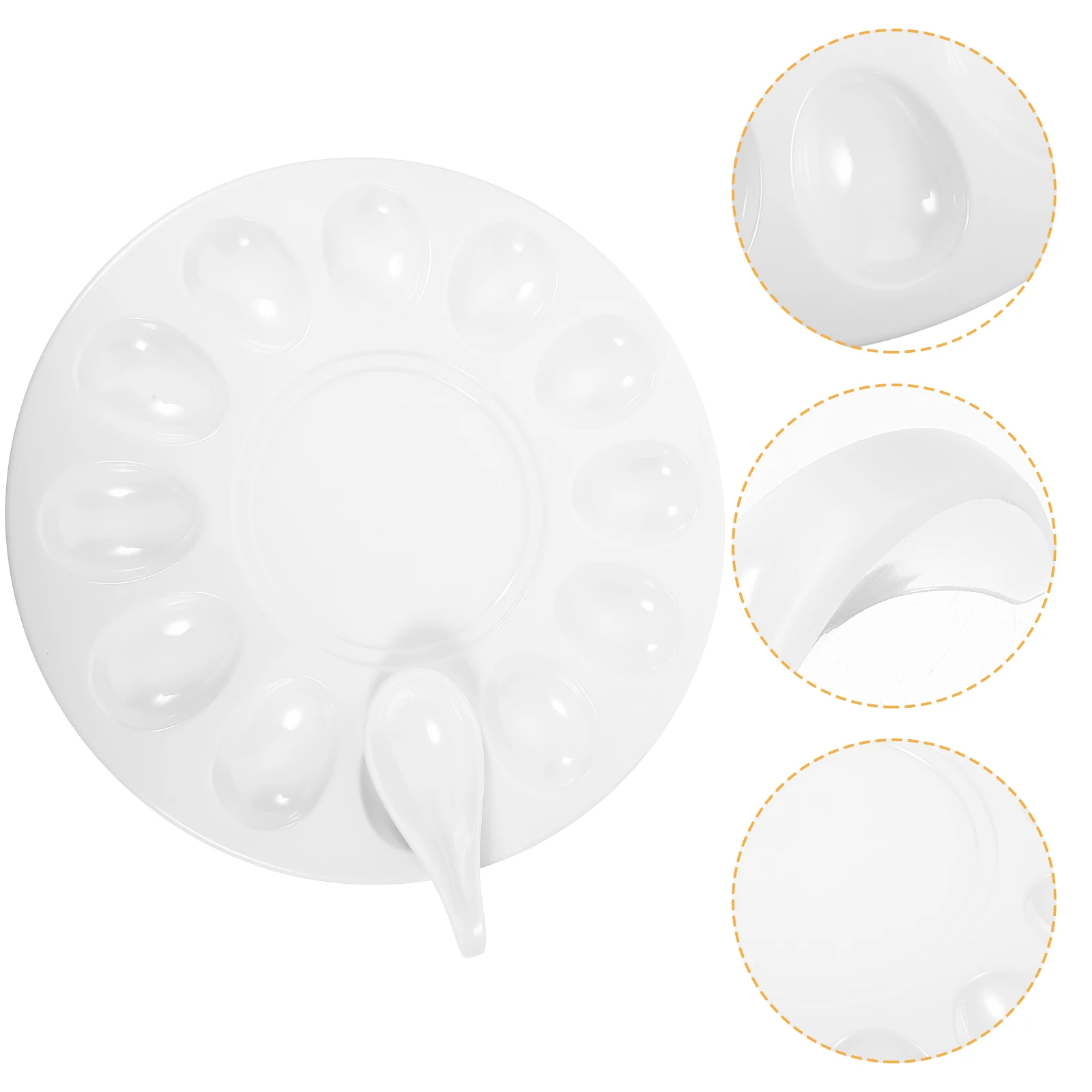 

Shrimp Slider Tray White Melamine Plate Eight grids Design Restaurant Tableware Kitchen Accessories Easy Clean Practical