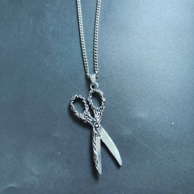 أزياء شخصية، حلاق بسيط، قلادة مقص، اتجاه إكسسوارات الهيب هوب للشارع للرجال #3