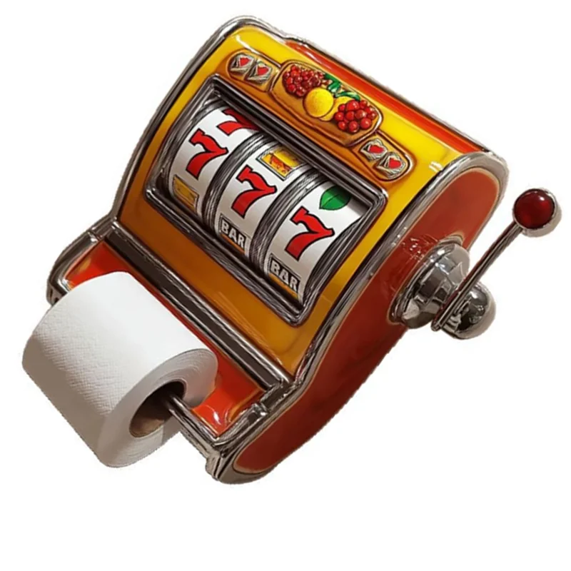 

CQMF-Slot Machine Toilet Roll Holder Vending Machine Toilet Paper Holder