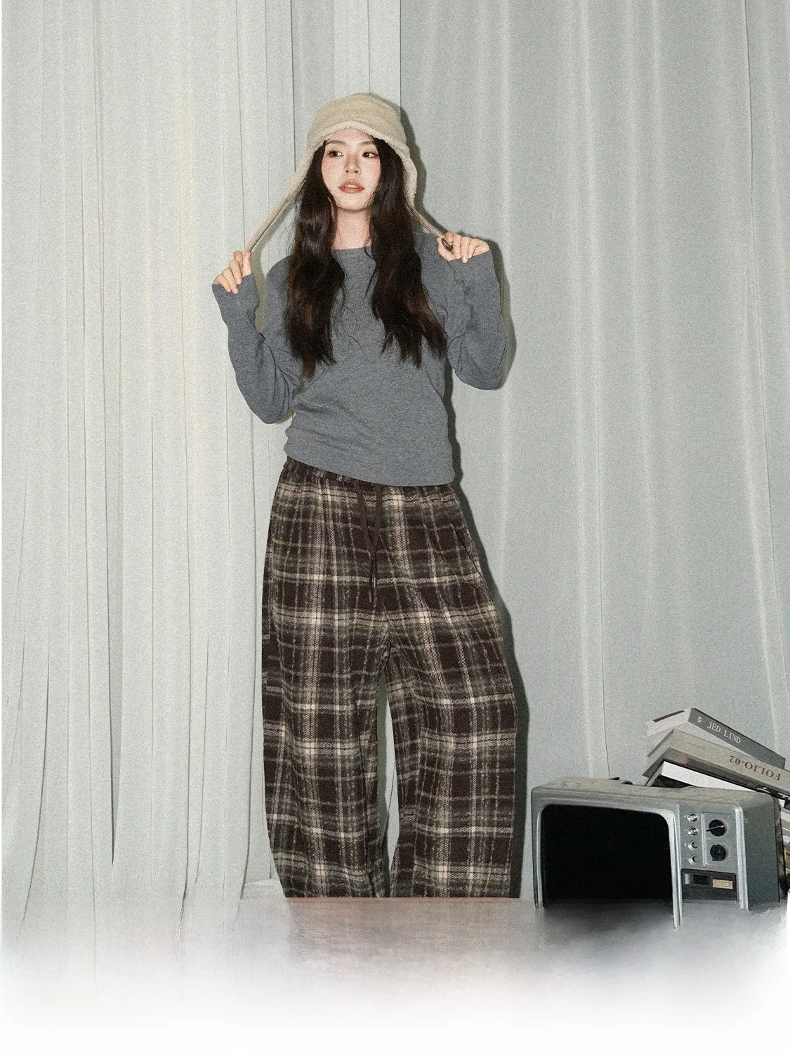 

JINGU Warm Lo Pure Color Long Sve Knitted Slim Fit Base Layer Top Versatile Simple Design round Ne Hanfu Sle Women's...