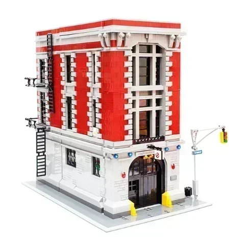 4634Pcs City Street View Ghostbusters sede della casa dei pompieri 16001 Building Blocks Kit di mattoni compatibile 75827 regalo di compleanno per bambini