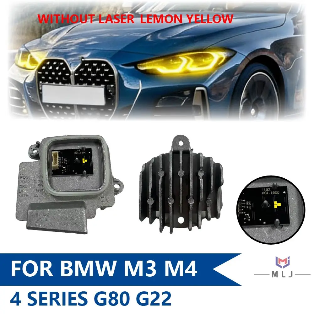 

For BMW M3 M4 4 Series G80 G22 Headlight Non Laser Version Yellow Light Source Module DRL Ballast Module 63119851047 Angel Eye