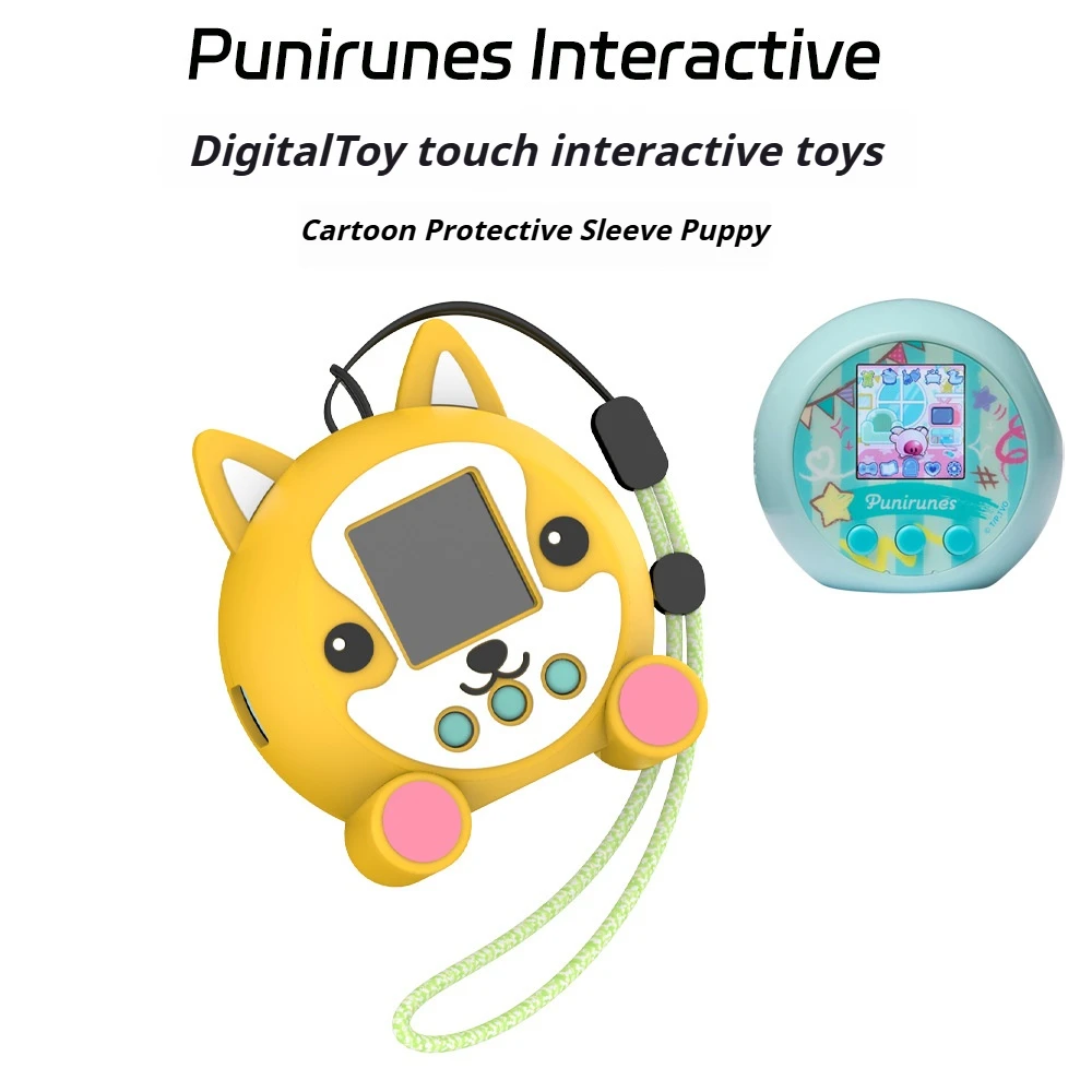 For Punirunes Interactive Digital Toy Soft Protective Silicone Case Shockproof Protective Skin Sleeve with Lanyard Cartoon Case