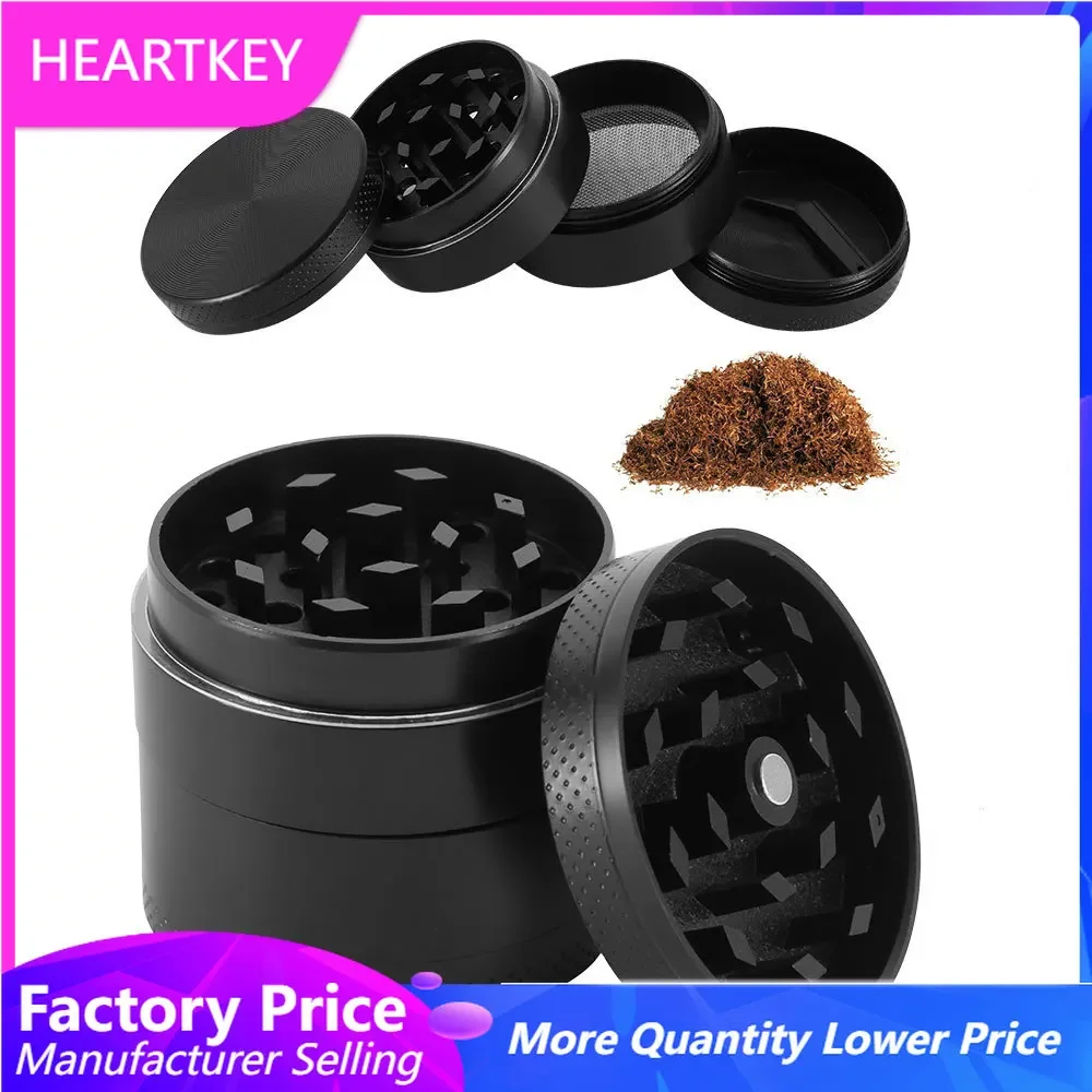 

Herb Grinder 4-Layer Manual Smoke Tobacco Grinder Zinc Alloy Portable Smoking Pipe Accessories Herb Mills Spice Dispenser