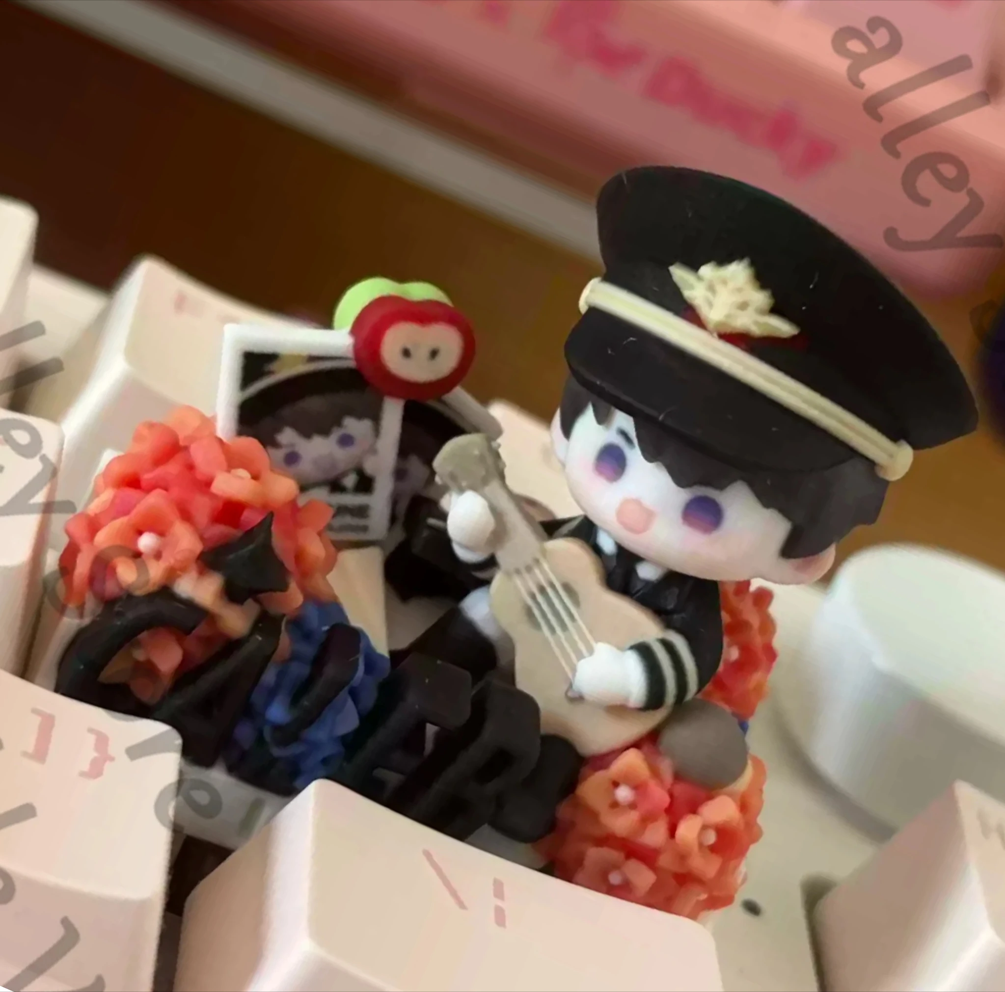 Love and Deepspace Anime Rafayel Caleb Cosplay Keycap Kforce Cartoon Mechanical Keyboard Keycaps Figurine Accessories Xmas Gift