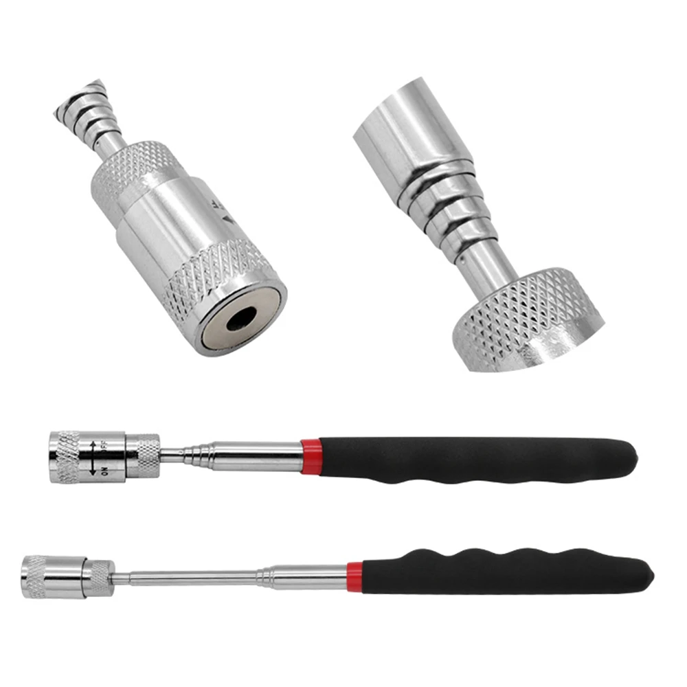 1pc Telescopic Adjustable Magnetic Pick-Up Tools Magnetic Telescopic Magnet Grip Long Pen Telescopic Magnet Stick with LED Light