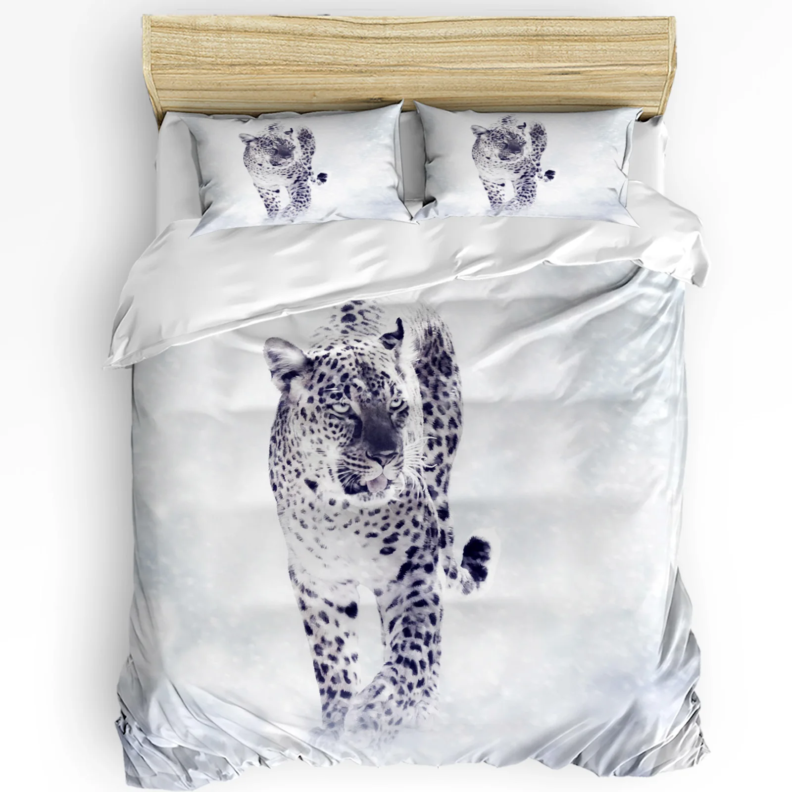 

3pcs Bedding Set Wild Animal Leopard Home Textile Duvet Cover Pillow Case Boy Kid Teen Girl Bedding Covers Set