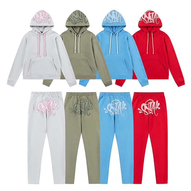 

Fce Lined Hoodie Sweatirt Set for Men And Women High Street Hip Hop Ins Autumn Winter Long Sve Cotton Casual Sportswear