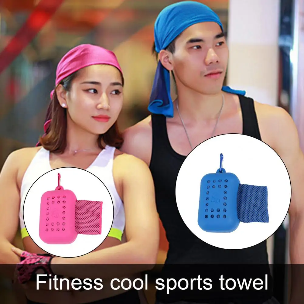 Yoga Towels Foldable Sports Feeling Cooling Ice Towel Portable Outdoor Travel Fitness Running Swim Towel Silicone Bag