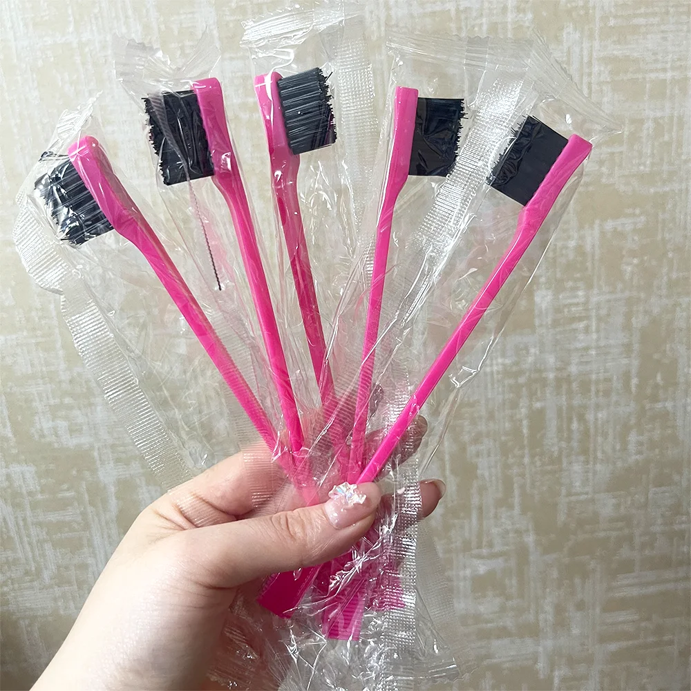 10 قطع/20 قطعة من فرش التحكم في حافة الشعر على الوجهين - فرشاة شعر متعددة الوظائف لتصفيف الشعر بشكل سلس وأدوات العناية بالشعر والحواجب