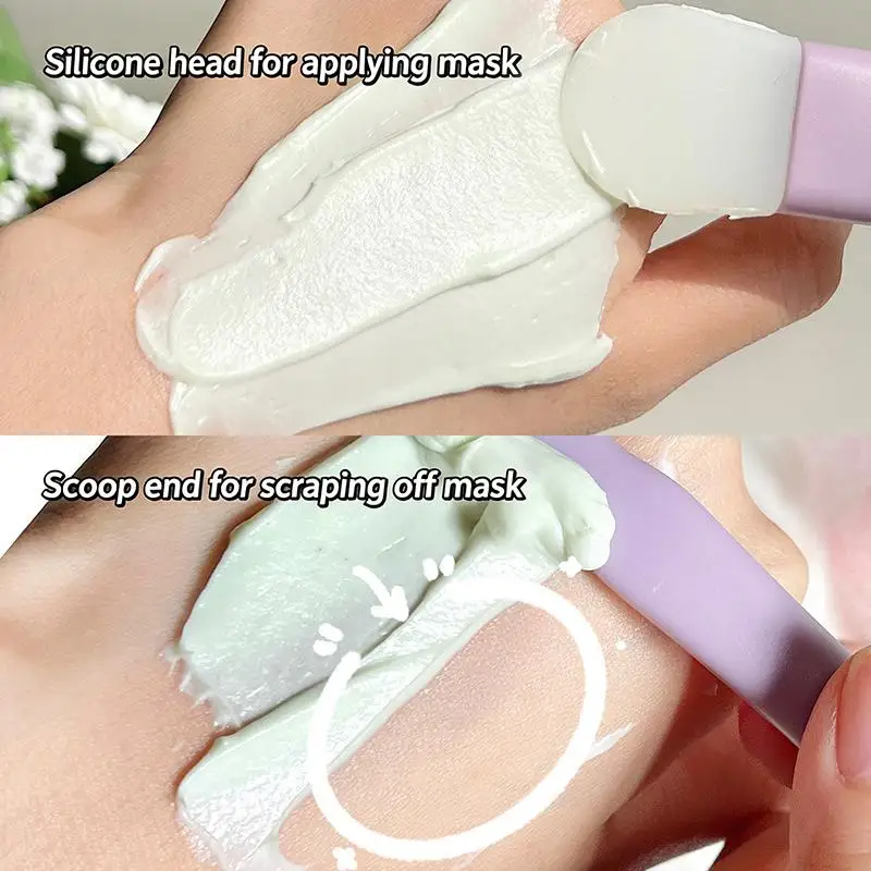 【M】1/2/3Pcs Dual Ended Silicone Mask Brush - Face Cleaning Scraper Reusable Mud Applicator Beauty Tools for Women Daily Use view 4