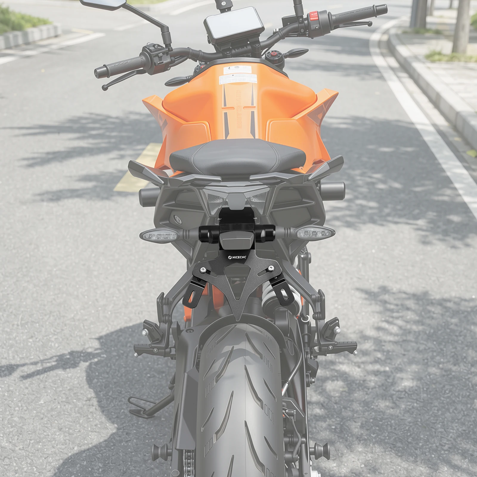 Für KTM 125 250 390 Duke 2024-2026 Motorrad Kennzeichenhalter Fender Eliminator Halterung Duke 125 250 390 2025 26 – Detail 11