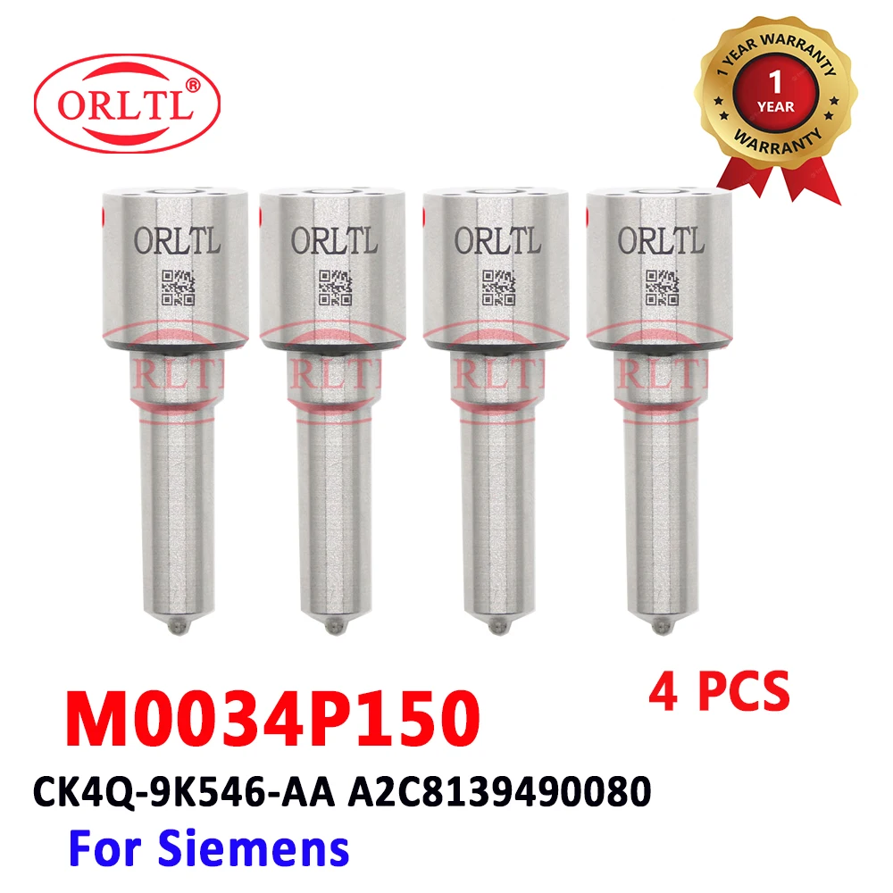 

4 PCS ORLTL New M0034P150 Fuel Injector Nozzle For Siemens CK4Q9K546AA A2C8139490080 Diesel Injector