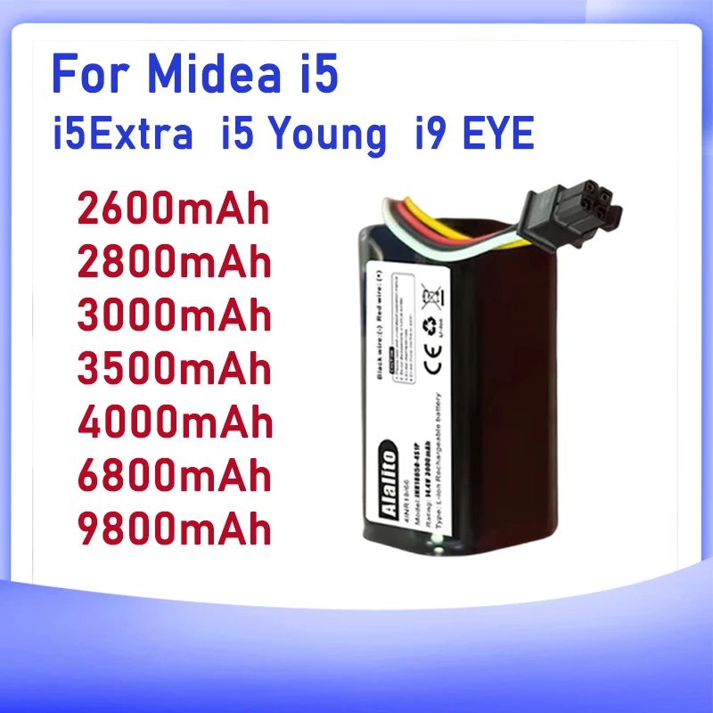 For Midea robot vacuum cleaner battery replacement i5 Young Extra i9 EYE i50pro, large capacity lithium-ion battery