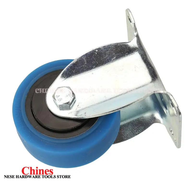 

Silent Mini Rigid Style Perfect for Carts and Blue Bullet 3" Fixed Castor Wheels: Low Profile Soft Rubber