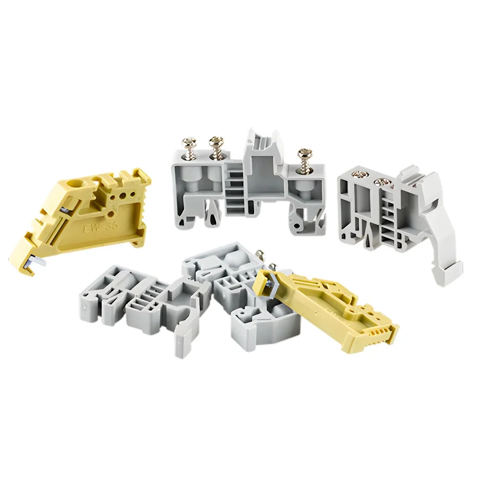 10PCS E/UK And E/UK-2 EW 35 Manufacturer End Stop For UK And SAK Terminal Blocks Din Rail End Bracket