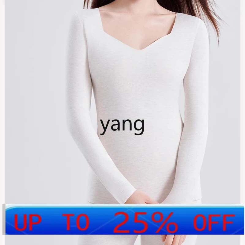 

LMM women's winter cashmere silk velvet German heating seamless long johns set