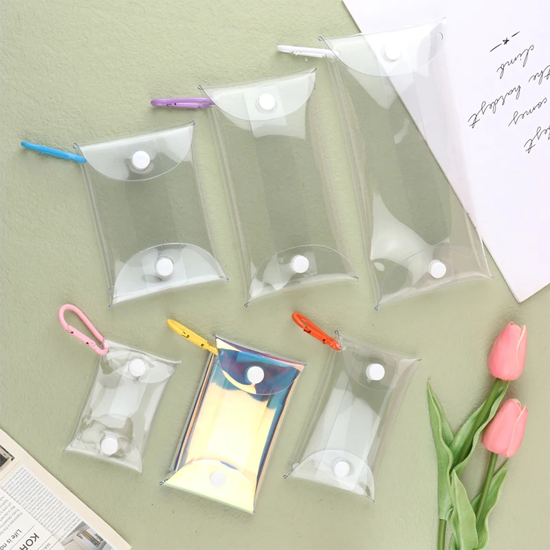 Mini Anime Doll Display Bag Transparent Coin Purse Keychain Pendant Square Pouch Organizer Key Lipstick Earphone Storage BagHot