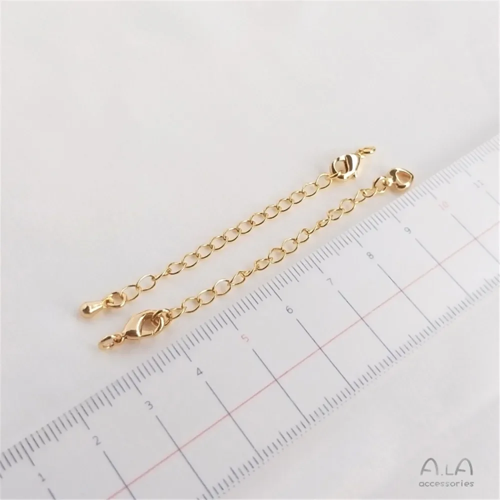 14K Gold Plated Tail chain Extension chain homemade bracelet necklace DIY hand jewelry accessories hand made jewelry