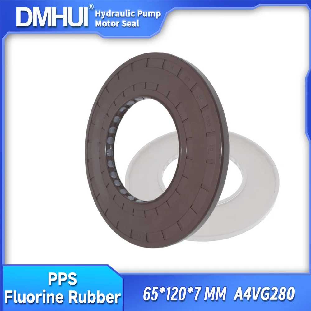 A4VG280 Hydraulic Pump Parts High Pressure Shaft Seal 65x120x7mm FPM - DMHUI Radial Shaft PPS Type Seal Ring, Low Friction