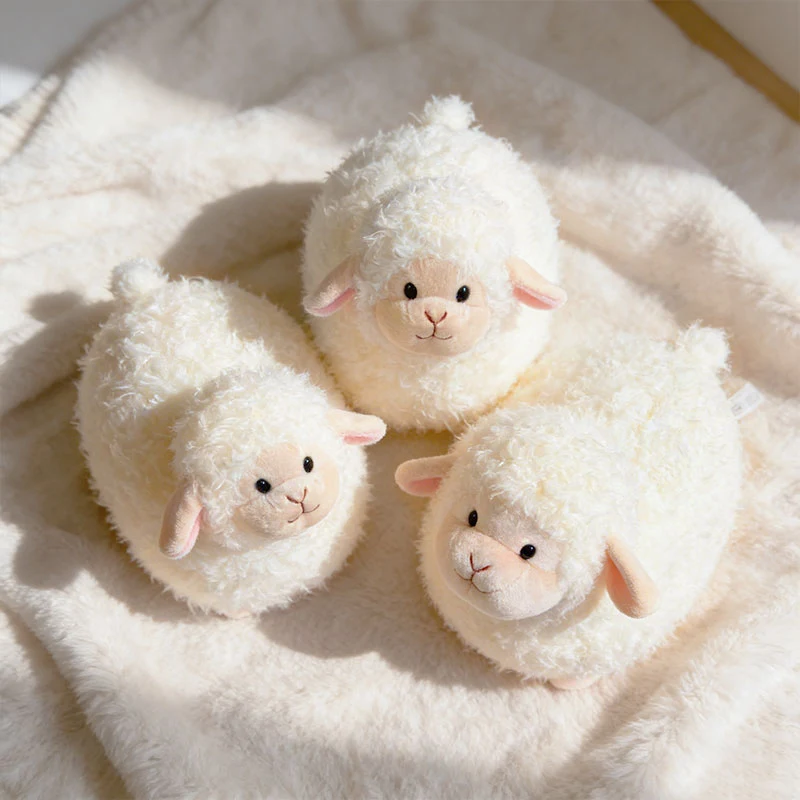 Leuke Cartoon Simulatie Pluizige Schapen Knuffel Knuffel Kinderen Mooie Lam Handgemaakte Dierenpop Verjaardagscadeau
