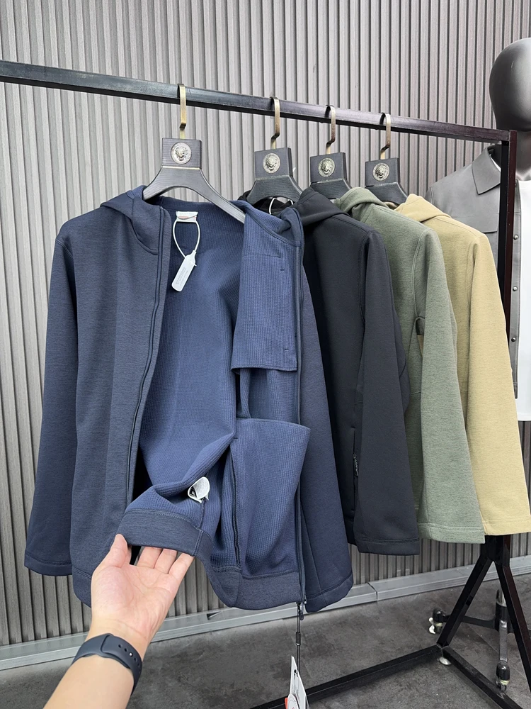Men's Fleece Lined Hooded Open Cardigan Sweater Warm Comfortable Casual Jacket Outerwear Fashion Urban Style Spring Autumn Wi...