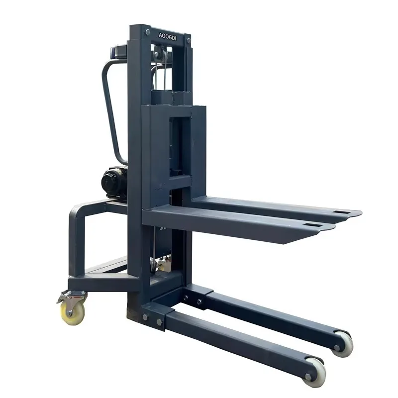 

1.6m Small Forklift Small Cargo Lift Mini Stacker 300kg Lithium Battery Forklift Stacker Crane Lift Truck