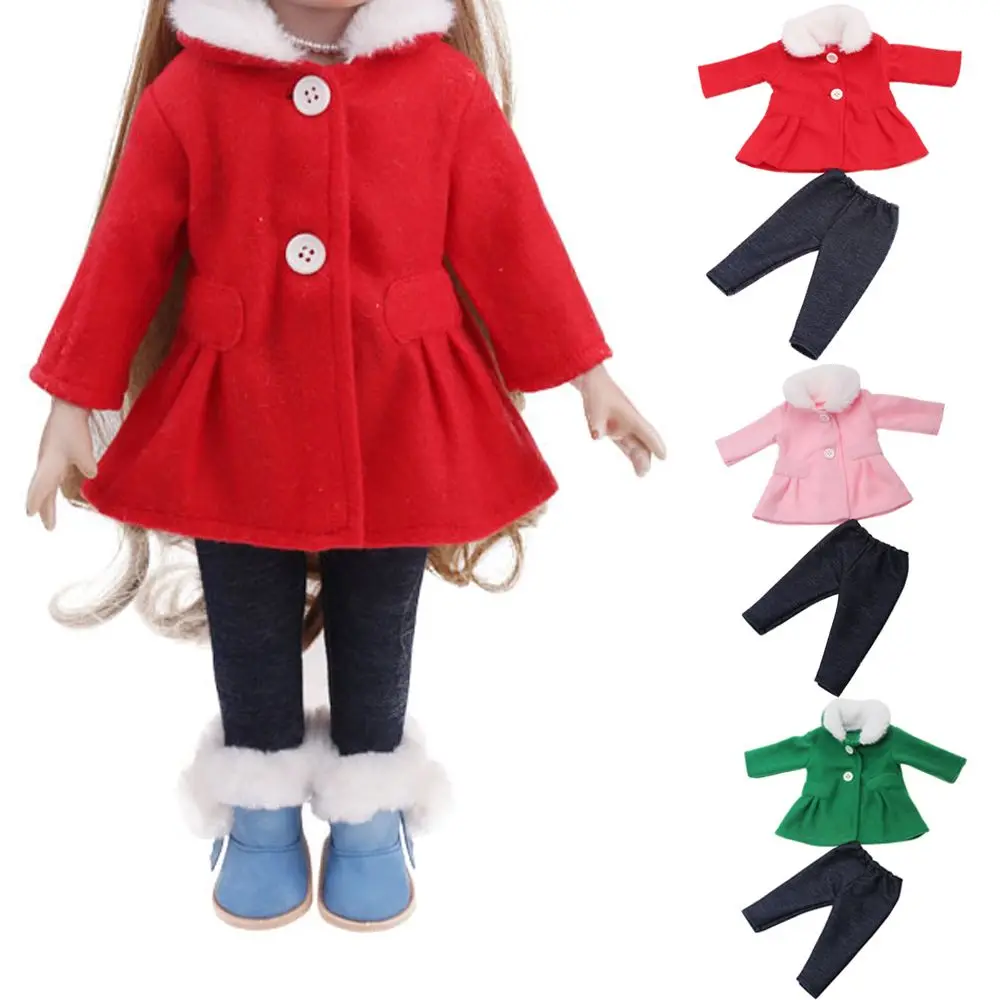 Winter Plush American  Doll Doll Down Jackets Doll Accessories Doll Clothes Fur Collar Coat