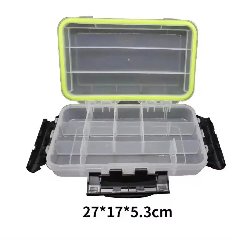 Waterproof Tackle Box Plastic Storage Organizer Box with Removable Dividers Fishing Tackle Box