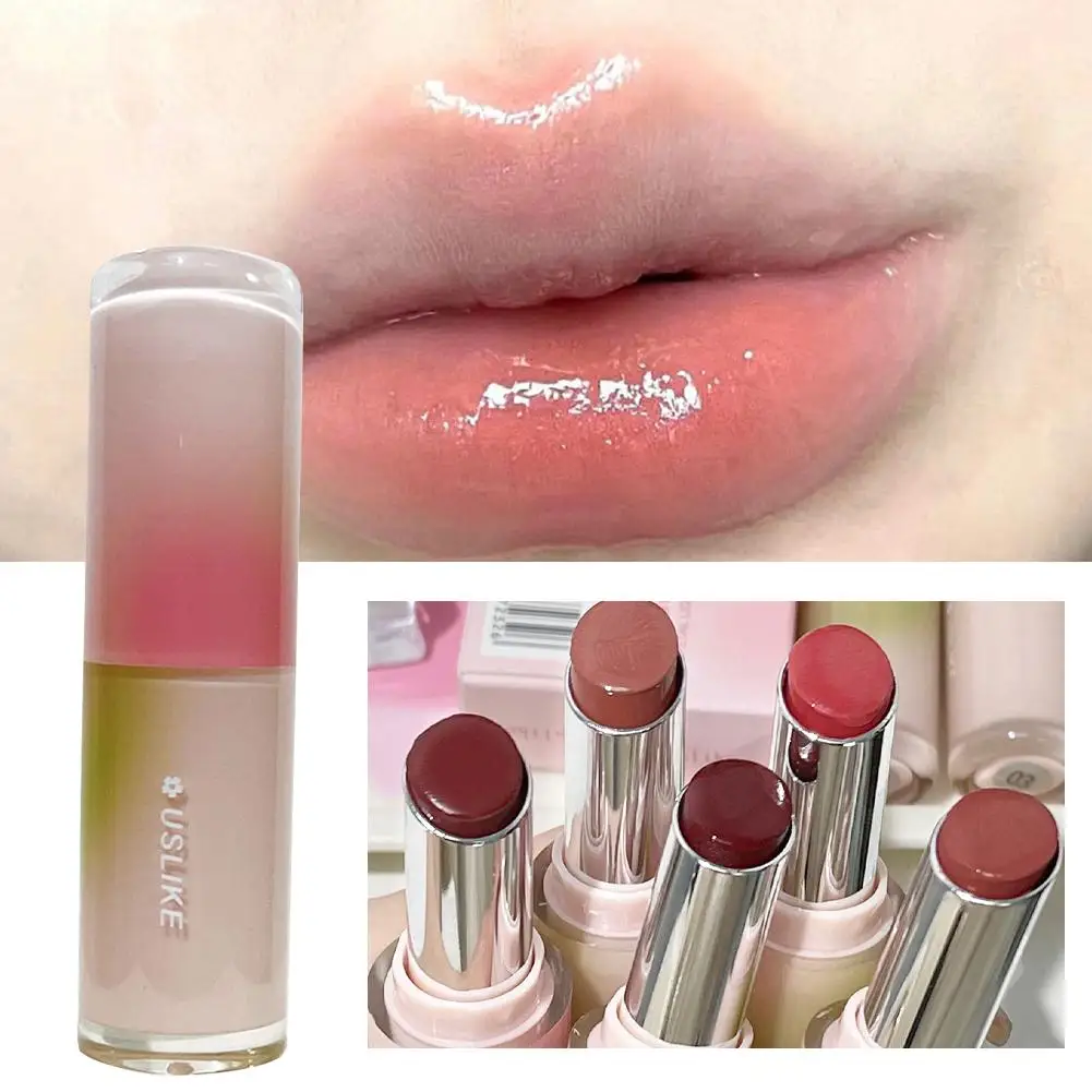 Spiegel Gelee Lip gloss 8 Farben feuchtigkeit spendendes Wasser wasserdicht dauerhafte rote Lippen Kosmetik Lippenstift glänzend flüssige Tönung Make-up o2v8