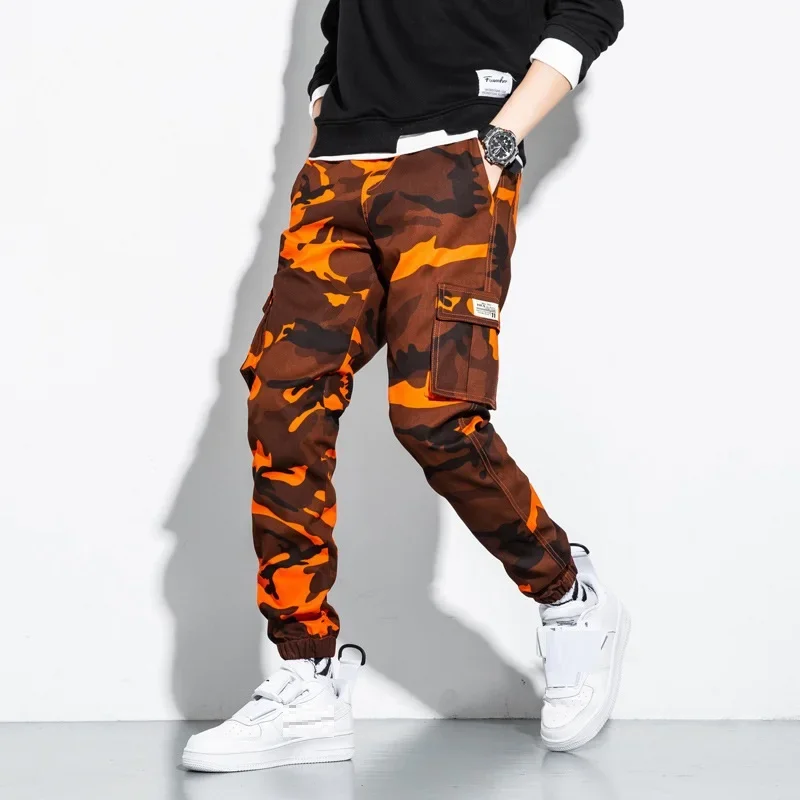 

spring summer men cargo tactics pants pockets plus size 7XL 8XL camouflage out door pants high street wear casual pants 48