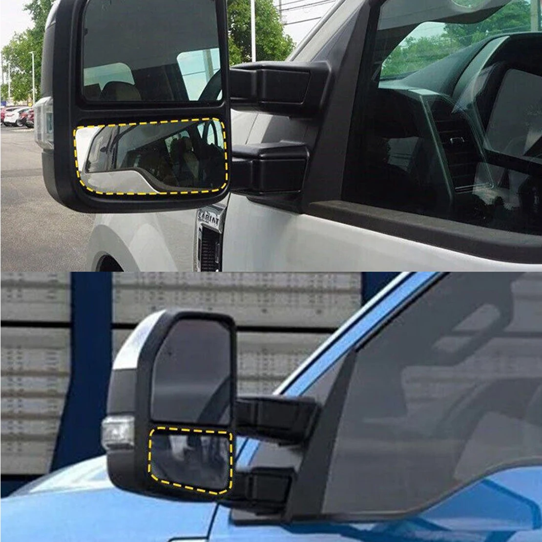 FL3Z17K707K FL3Z17K707J Front Left & Right Tow Mirror Glass FL317K707U Fit For Ford F150 F250 F350 F450 F550 FL3Z17K707V