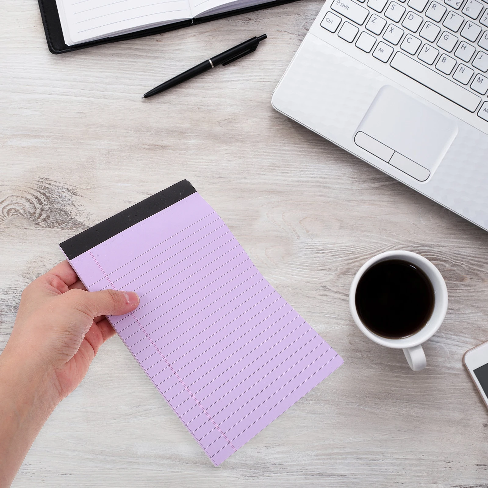 

4 Pcs Notepad Paper Memo Meeting Notebook Portable Legal Purple Business Student