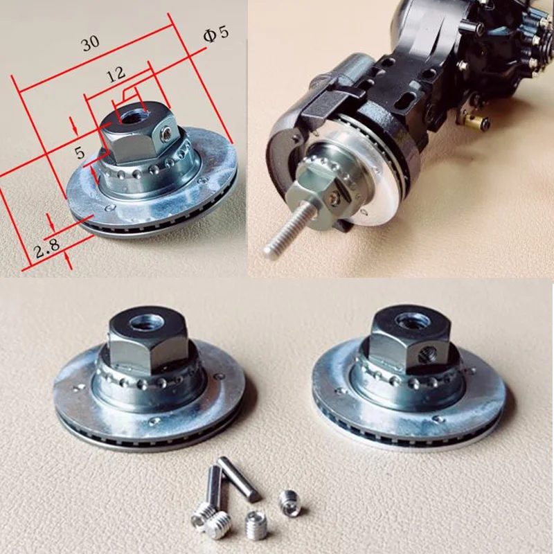 2 pz Asse Simulazione Disco Freno per 1/14 Tamiya RC Camion Rimorchio Ribaltabile Scania 770S MAN Benz Actros 3363 Volvo Auto Parti Fai Da Te