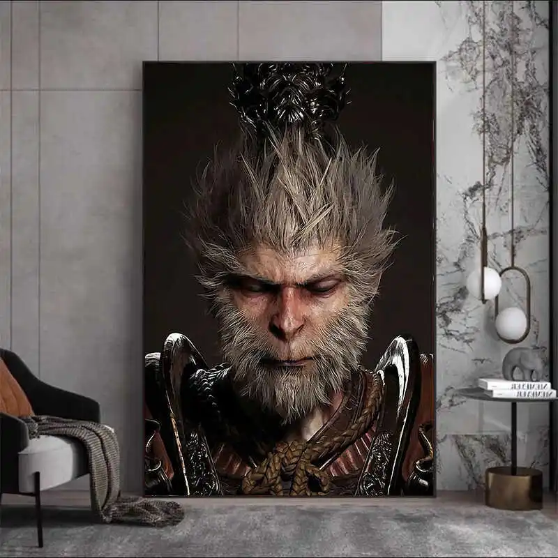 

Black myth Wukong decorative mural domestic stand-alone game merchandise poster living room room wall decoration painting