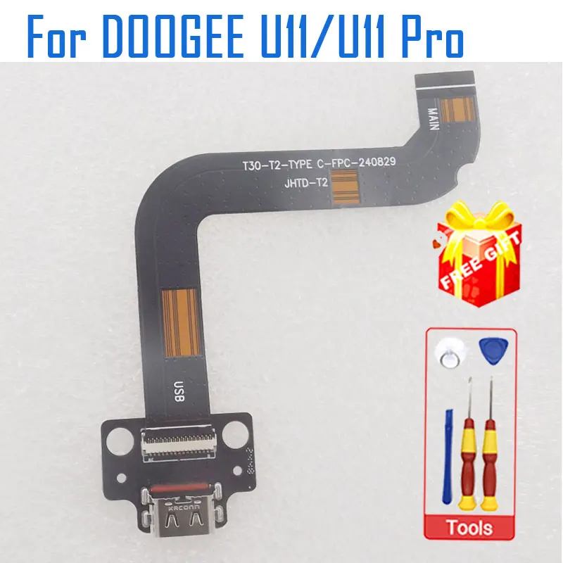 New Original DOOGEE U11 U11 Pro USB Board Base Charging Port Board With Transfer Cable flex FPC For DOOGEE U11 Pro Tablet