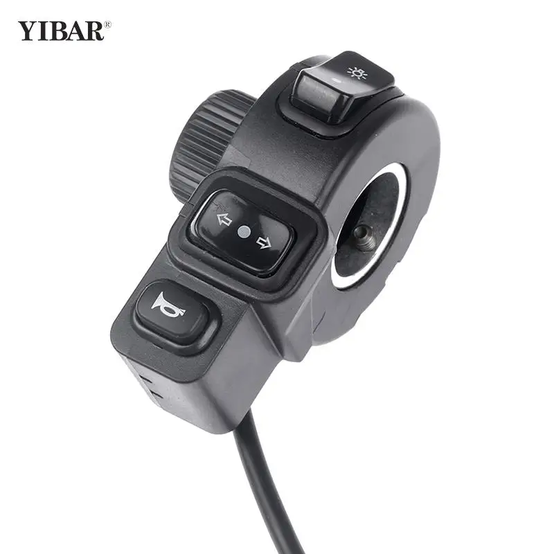 3 In 1 Motorcycle Switch Electric Bike Scooter ATV Quad Light Turn Signal Horn ON/OFF Button for 22mm Dia Handlebars Motorbike