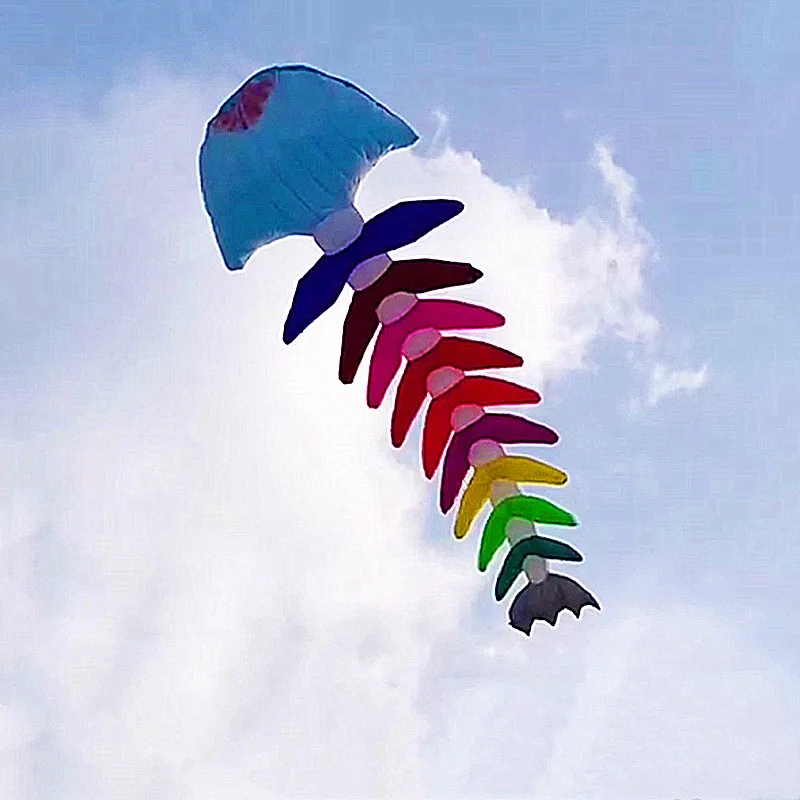 

Free shipping fishbone soft kites pendant flying fish kites for adults inflatable show kites cometas de viento wind sock