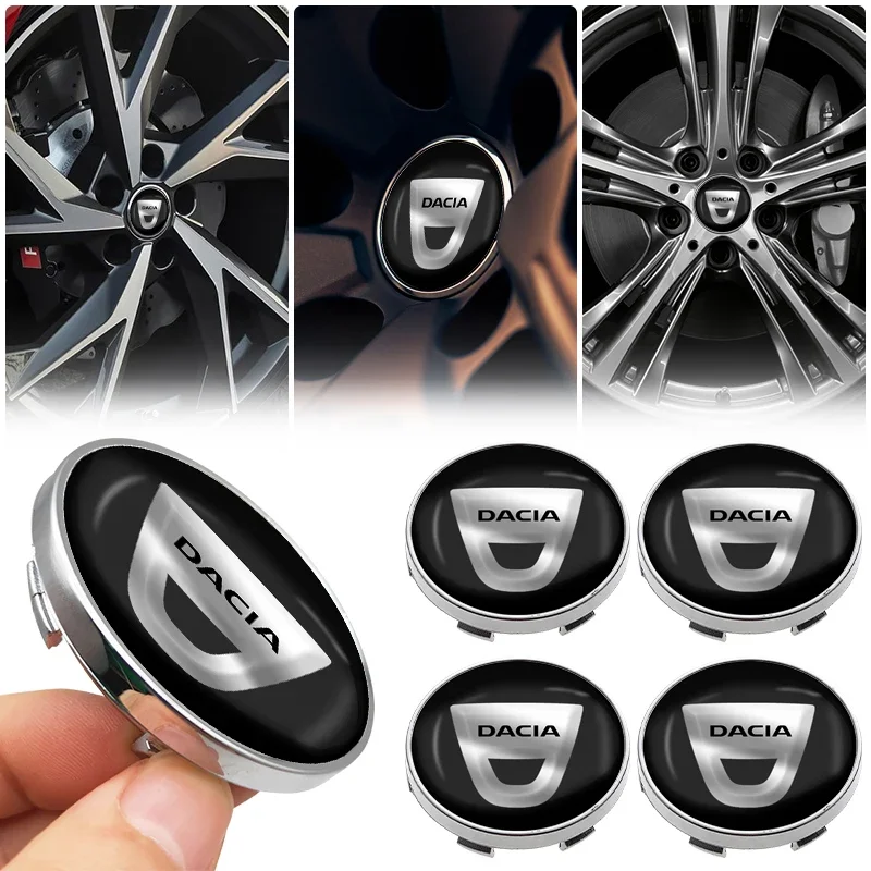4PCS 56/60mm Scratch Proof Car Wheel Hub Cap Sticker For Dacia Sandero Duster Jogger Spring Logan Bigster Lodgy Dokker 1300/1310