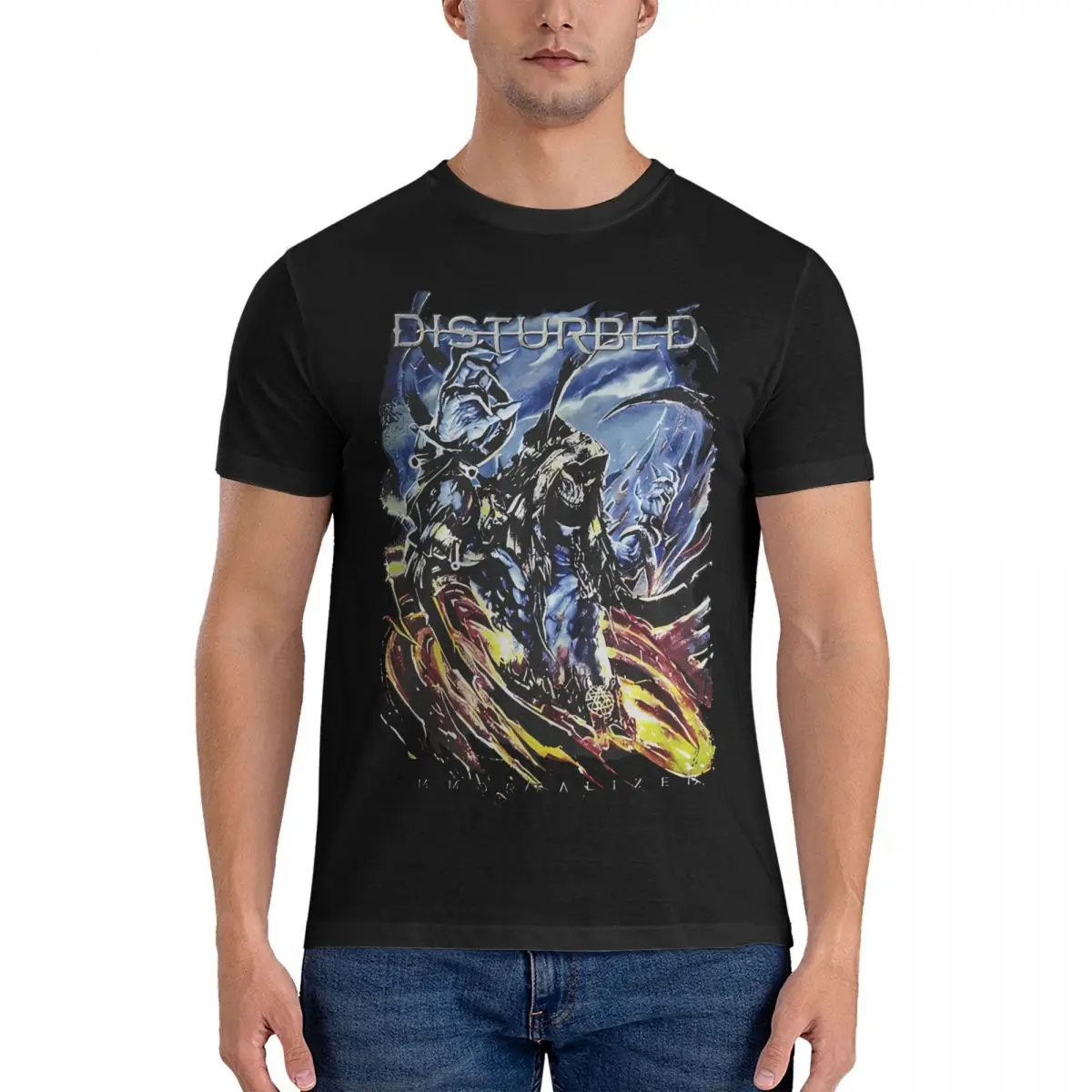 

The End T Shirts Men Pure Cotton Leisure T-Shirts Crew Neck Disturbed Tee Shirt Short Sleeve Clothes Printed