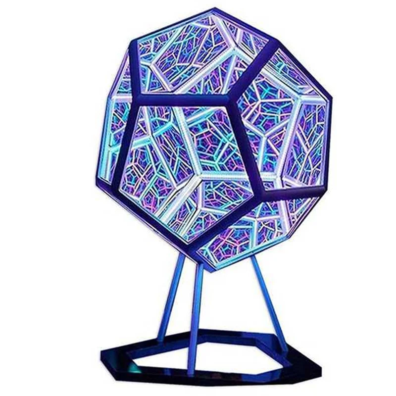 

1 Piece Infinity Dodecaedron Color Art Light Fantasy Geometry Space LED Art Lamp USB Charging Christmas Gifts Decorations