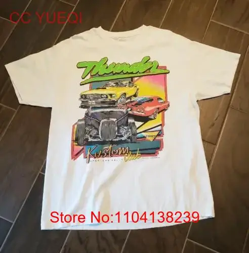 John Galt Men's One Size USA Thunder Kustom Club 1984 Garage Racing T Shirt long or short sleeves