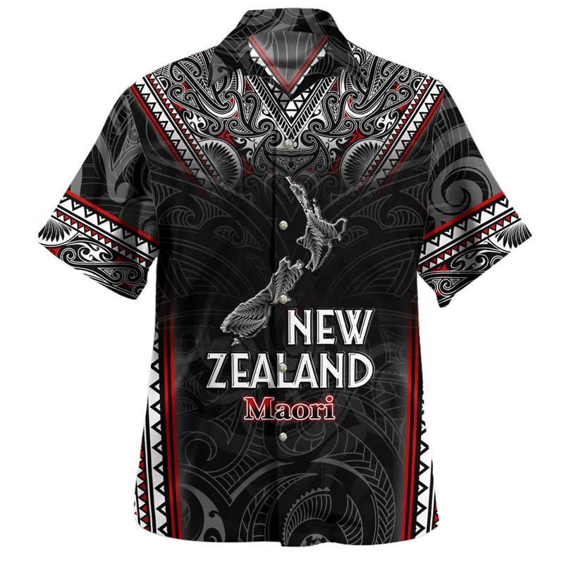 Summer Harajuku 3D Printing New Zealand Maori Silver Fern Rugby Flag Shirts NZ LEST WE FORGET Graphic Short Shirts Tops Clothing