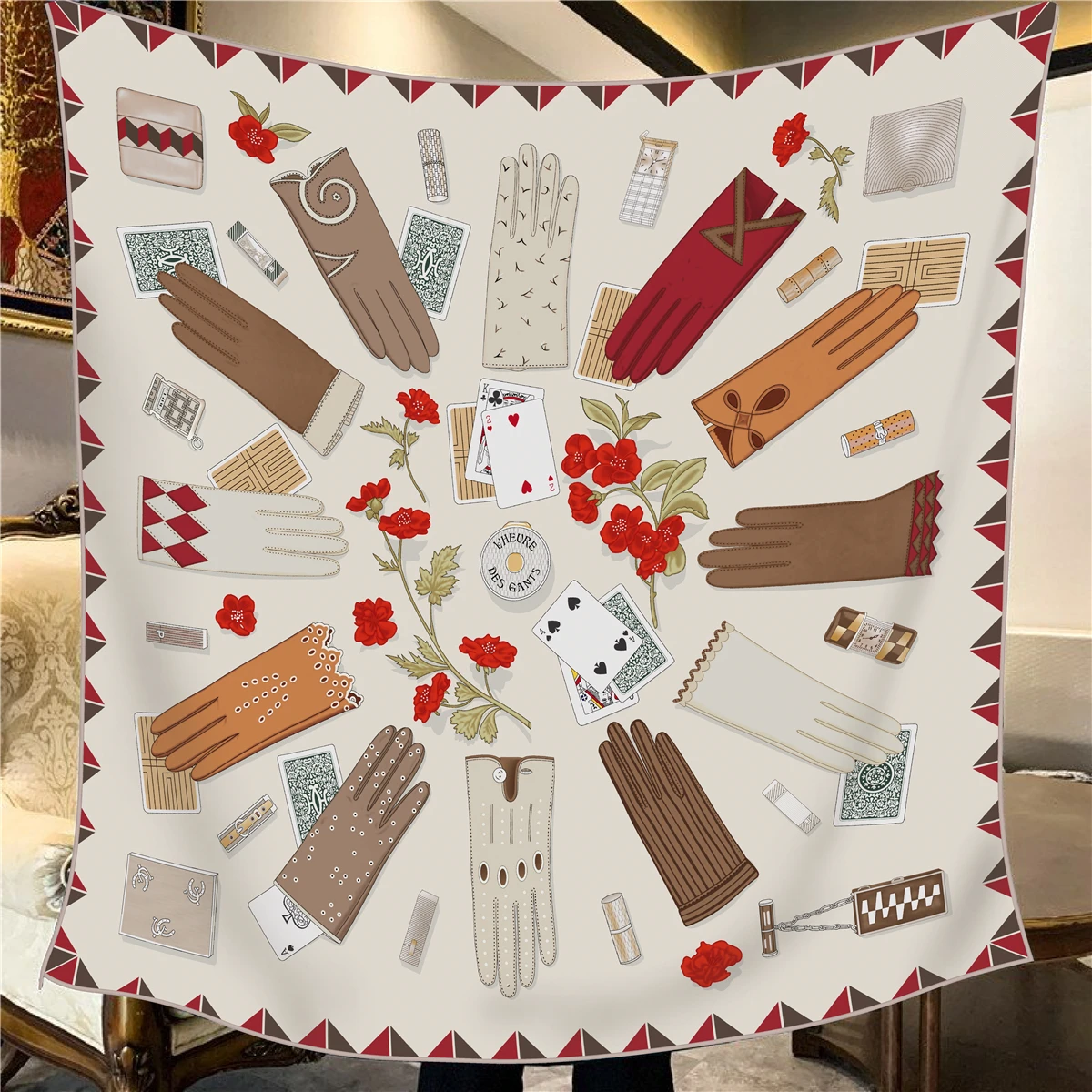 

Silk Cashmere Scarf Winter Double Faced Shawls Mother Christmas Gift Hand Rollerd Edges Bandanas Pashminas 110CM