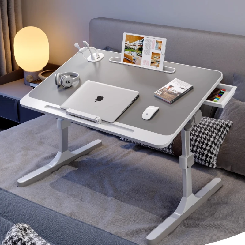 2026 Portable Adjustable Bed Desk Folding Laptop Table Height Change Stand Dorm Student Learning Writing Bed Tray Table