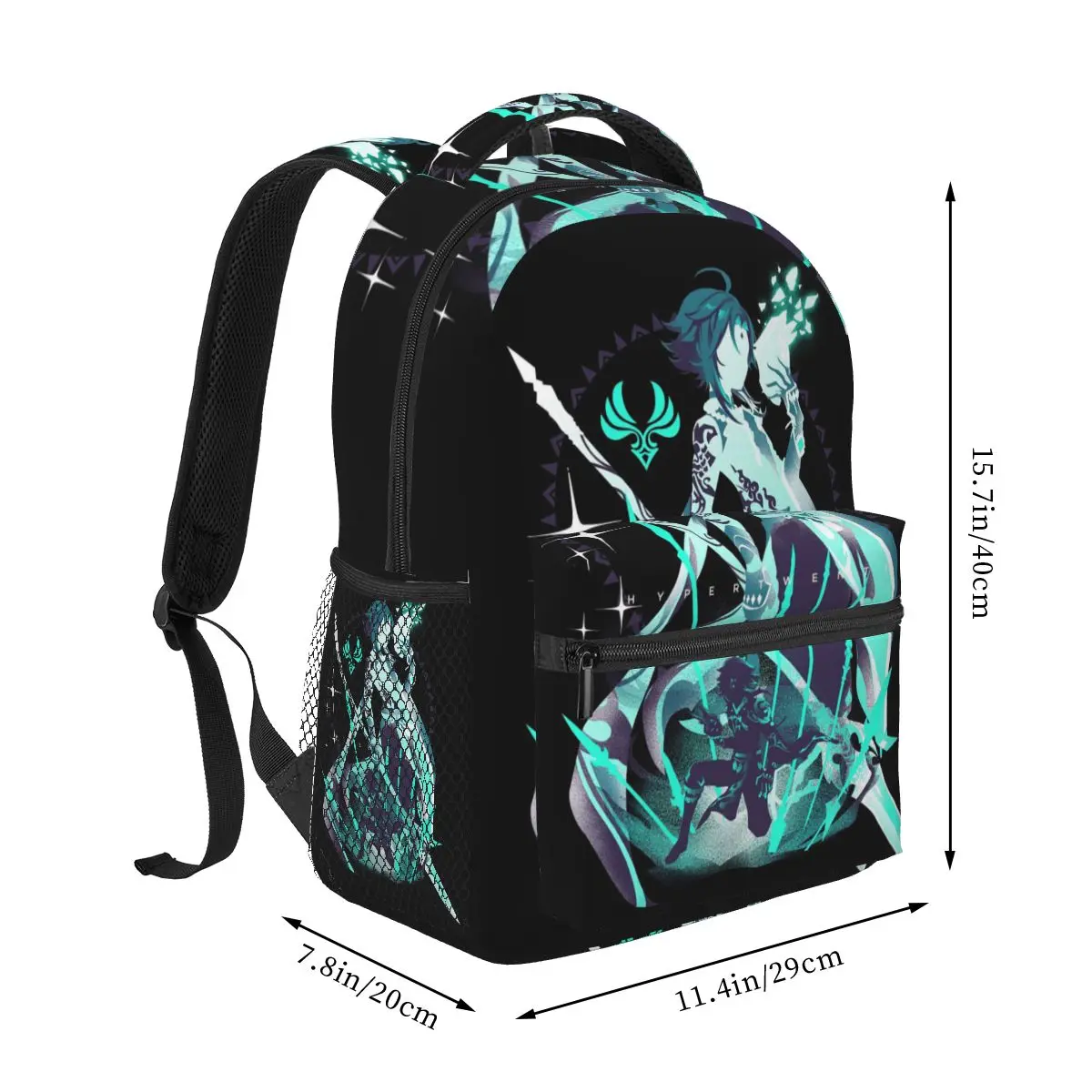 Genshin Impact Kawaii Games Character Cartoon Student Backpack School Bag Daypack for Men Women Fashion Bookbag Shoulder Bags