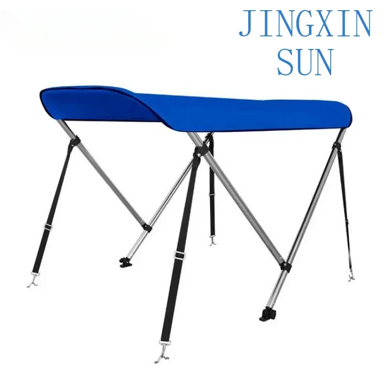2 Bow 3 Bow Bimini Boat Top Cover 600D Top with Rear Support Pole and Storage Boot Customized Size