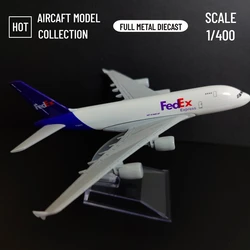 1:400 escala de metal modelo de aeronave réplica fedex carga 6 