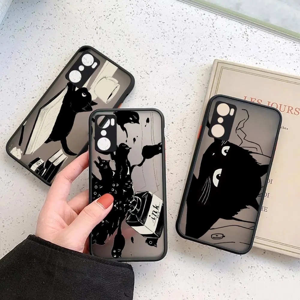 

Black Aggrieved Naughty Cat Animal Case for infinix HOT 20I 12 12I 11 11S 10 10I 10S PLAY 9 8 Pro NFC POVA 3 CAMON 15 17P Cover