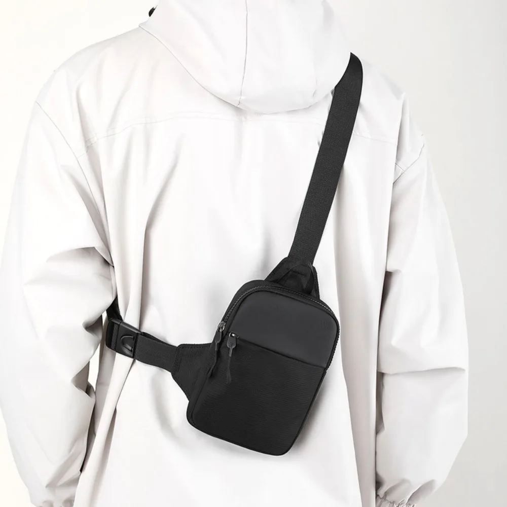 

Casual Zipper Men Chest Bag Nylon Waterproof Men Shoulder Bag Handbag Phone Bag Sports Chest Bag Outdoor